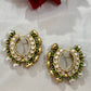 Aamara Polki Kundan Hoops Earrings