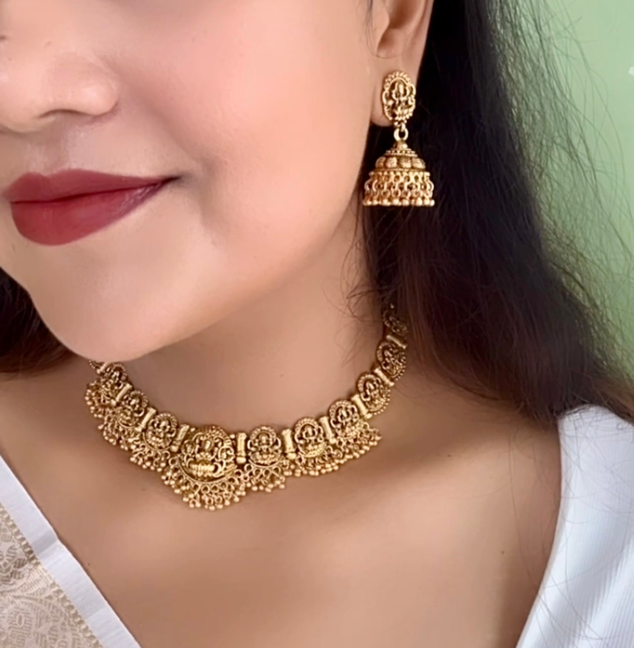 Mahalaxmi Gold Plated Jewellery set