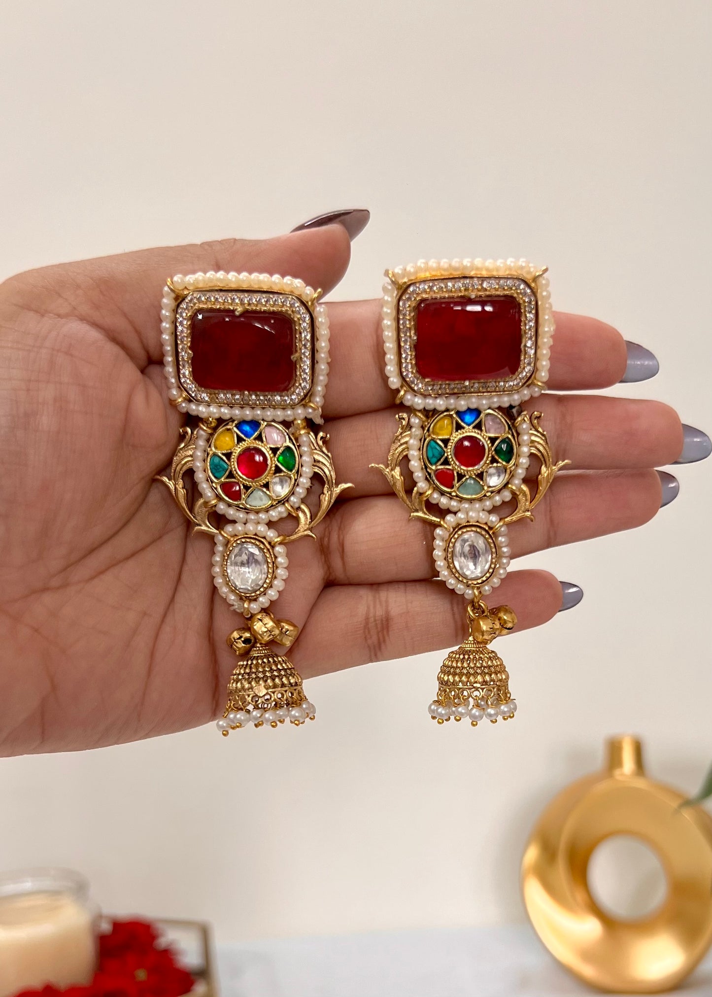 Nandini Gold Plated Jhumki