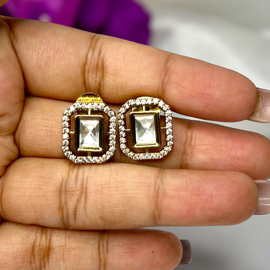 Ananya Moissanite Kundan Studs