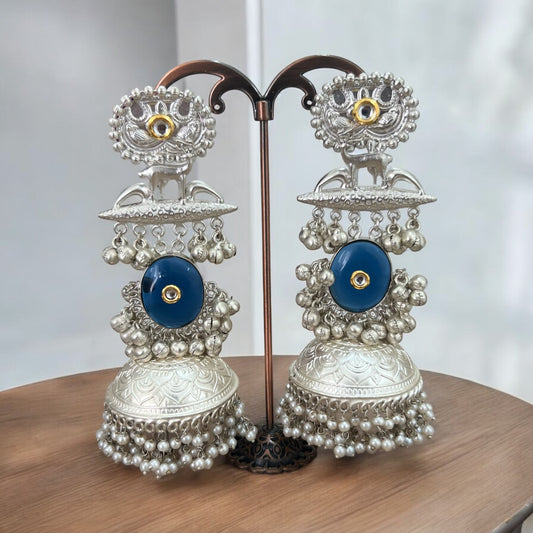 Apoorva Silver Jhumkas