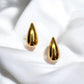 minimal water drop Gold plated Earrings