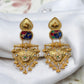 Aishwarya Fusion Ghungroo Earrings with Metallic Doublet Stone