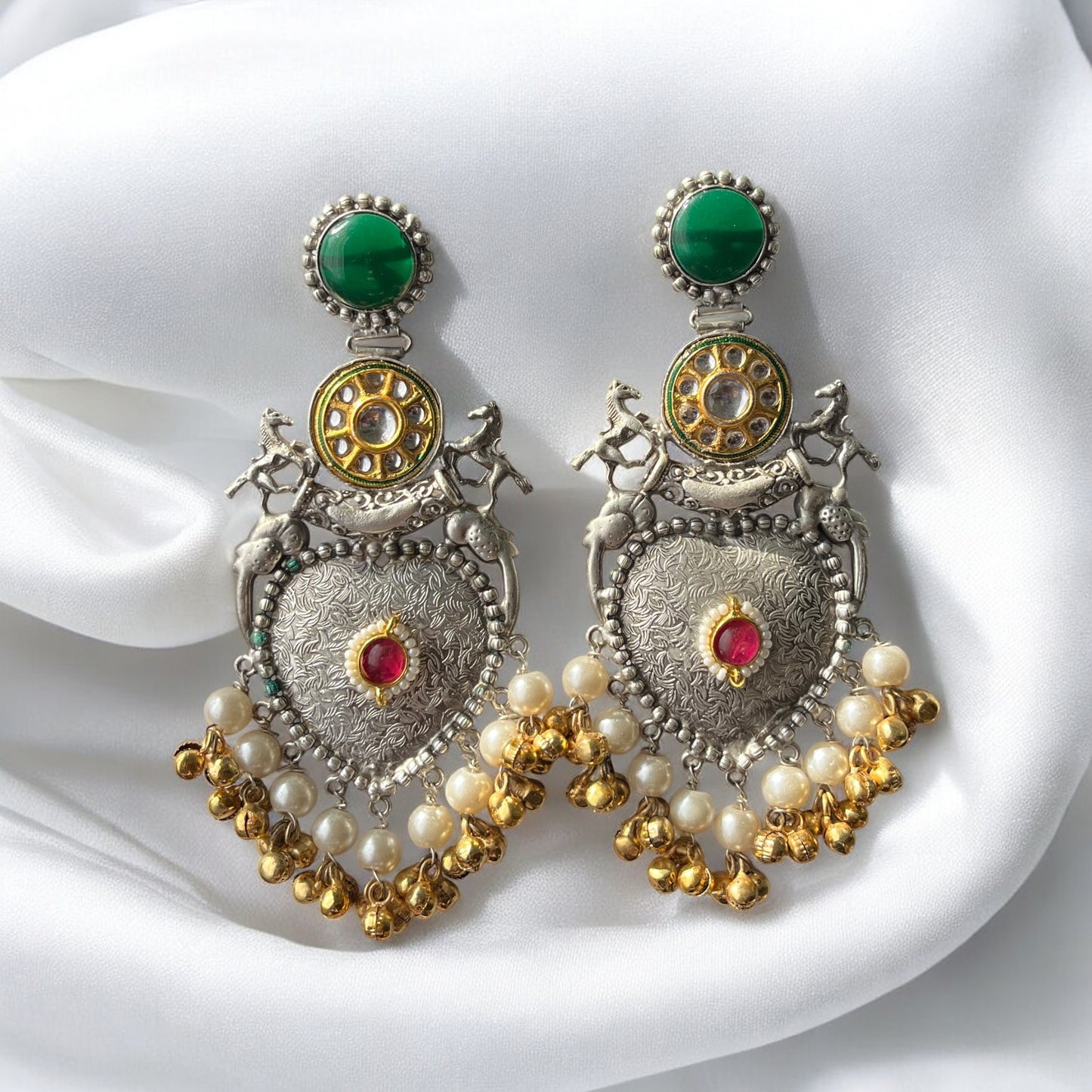 Tanvi Dual Tone Fusion Earrings