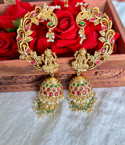 Mahalaxmi Gold Plated Kanphool Earrings