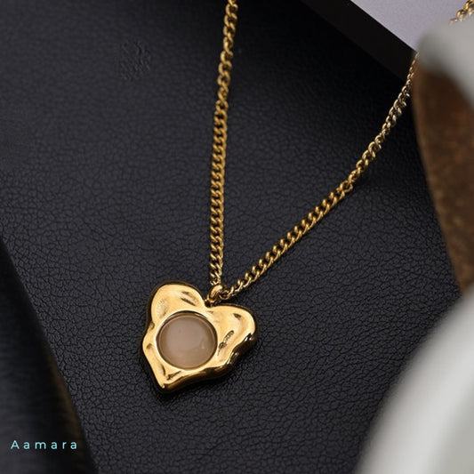 Cat Eye Gold Plated Necklace