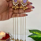 Aarohi 18k Gold Plated Kashmiri Dejhoor Earrings with Doublet Stone