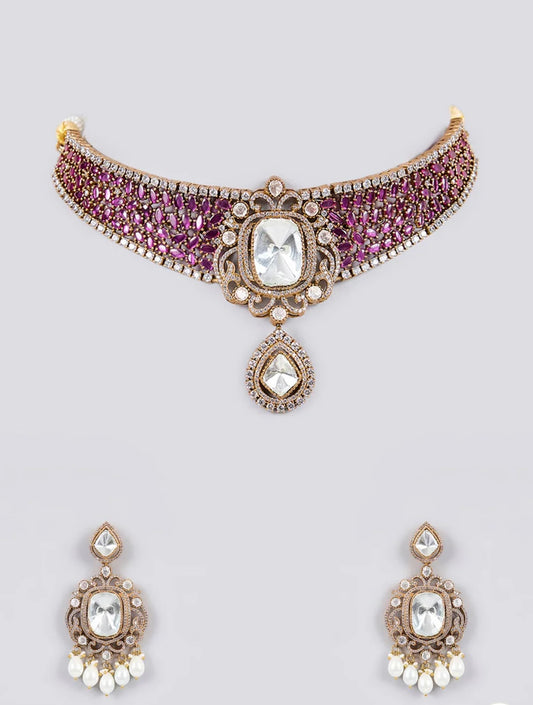 Aishwariya Polki Kundan Choker Jewellery set