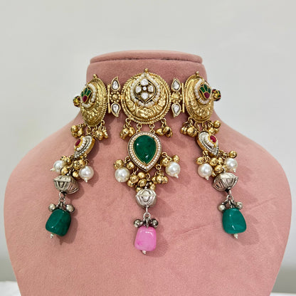 Anvi Gold Plated Fusion Jewellery Set