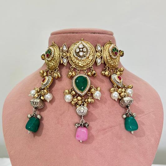 Anvi Gold Plated Fusion Jewellery Set