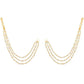 Preeti Fusion Golden Jhumkis WITH KAANCHAIN