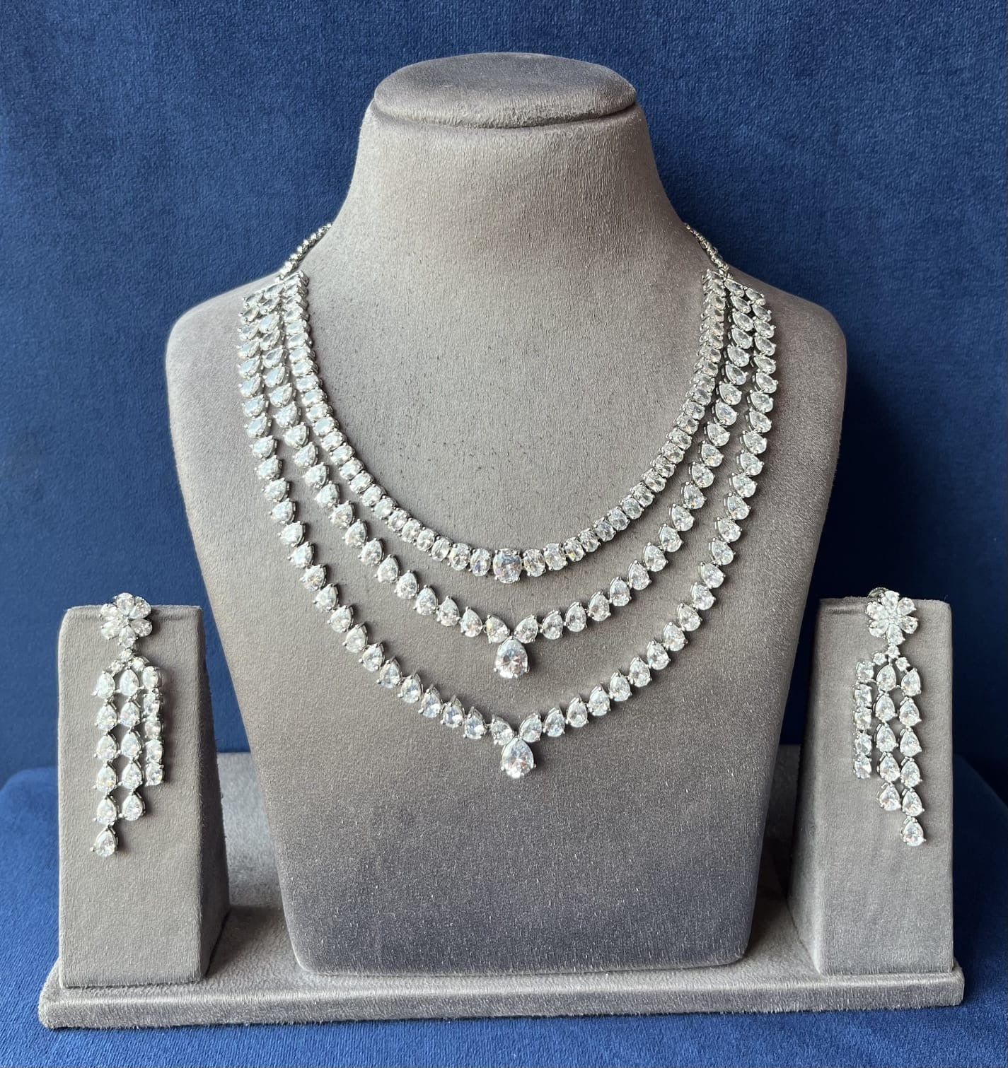 Radhika American Diamond Jewellery Set