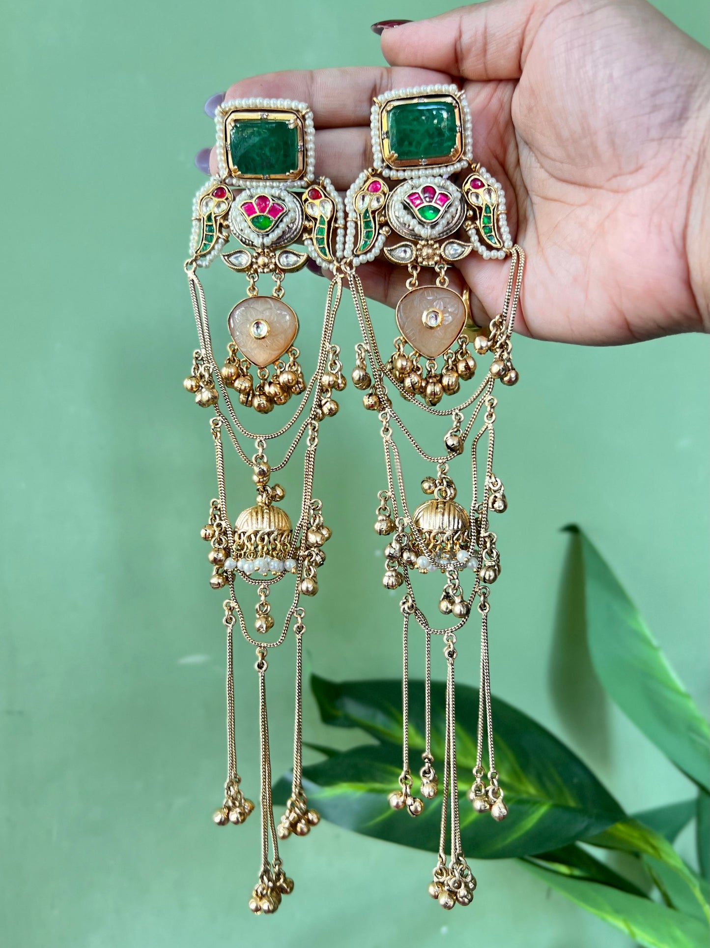 Sanvi Gold Plated Dejhoor Jhumkas