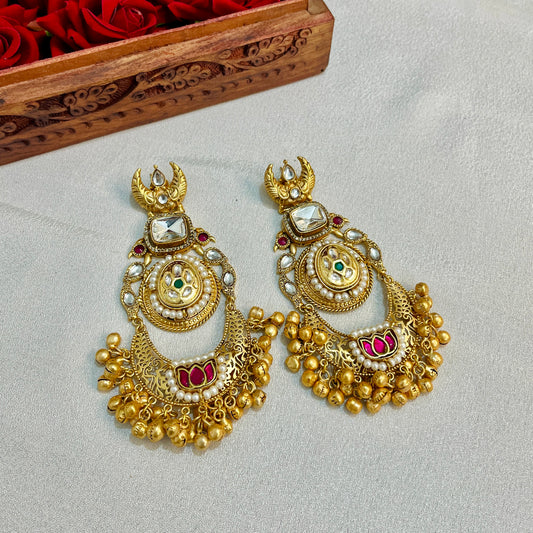 Chandni 18k Gold Plated Ghungroo Earrings