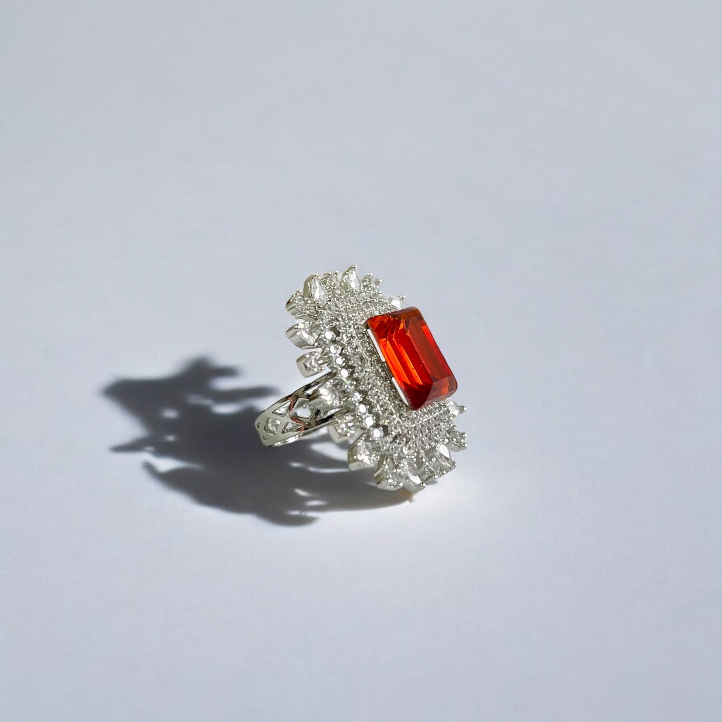 Naira Silver Plated Finger Ring
