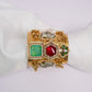 Sahiba Fushion Gold Plated Bracelet Cuff