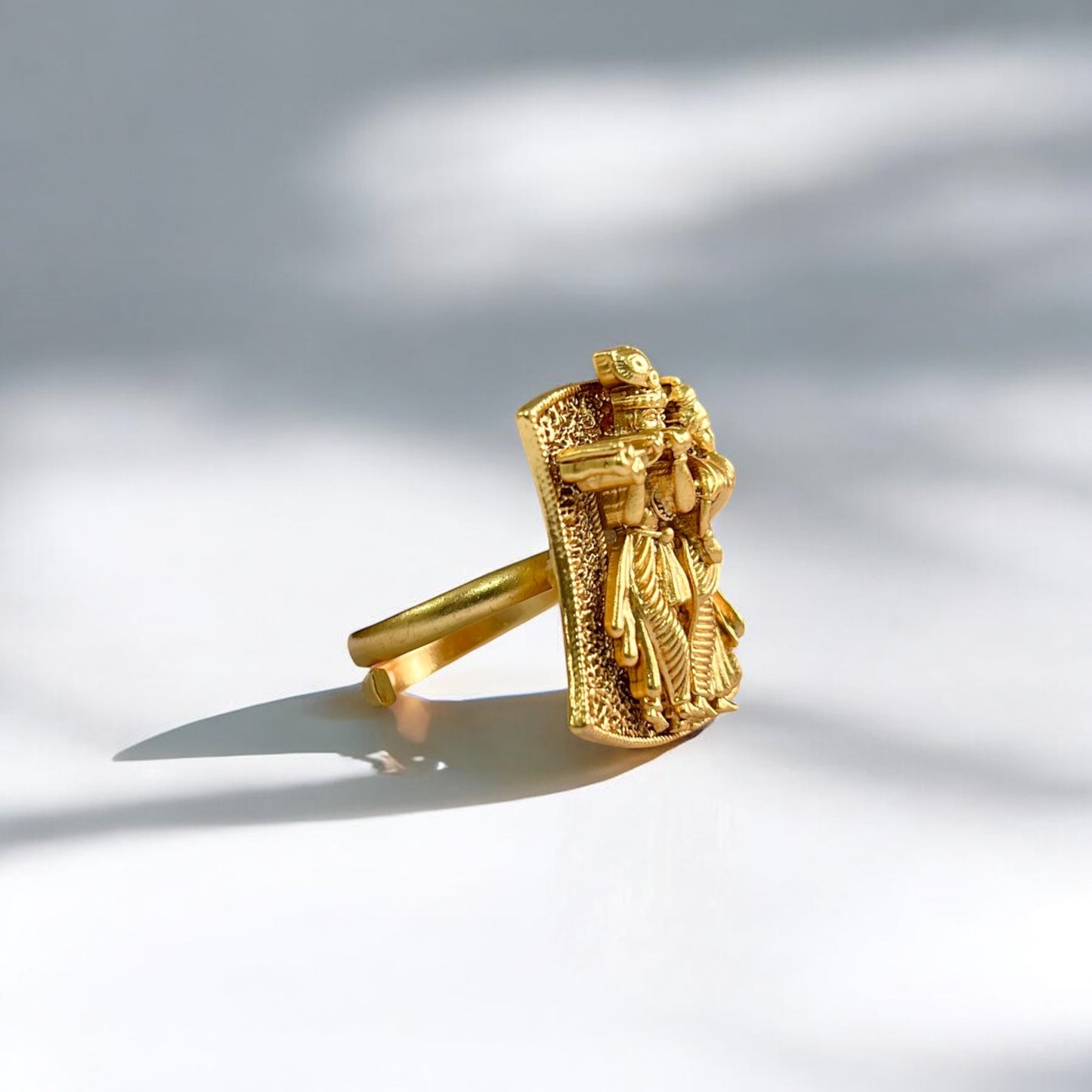 Daivik Gold Plated Finger Ring