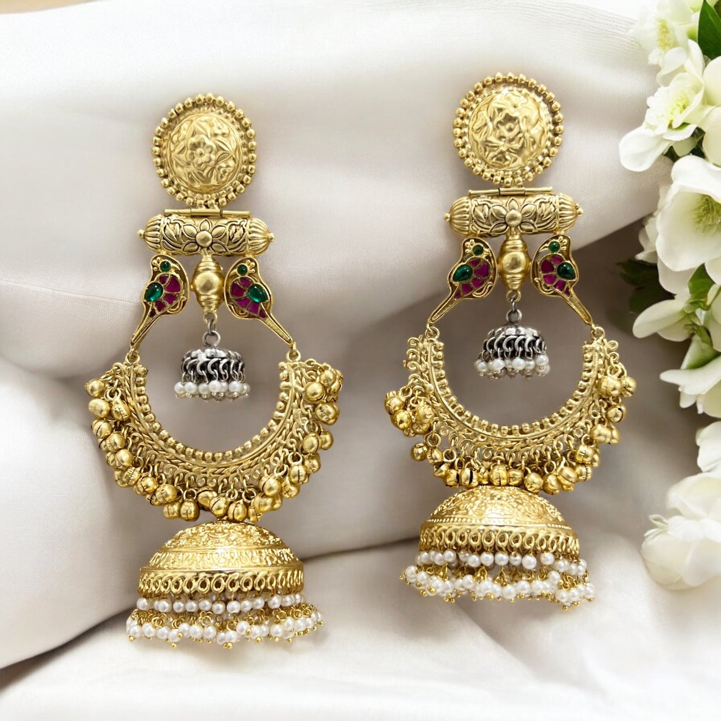 Ayantika Fushion Dual Tone Jhumkis