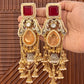 Swarna Gold Silver Plated Kashmiri Fusion Earrings