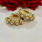 Aamara Polki Kundan Hoops Earrings