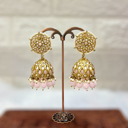 Sunaina Kundan Jhumkas with kaanchain