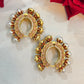 Aamara Polki Kundan Hoops Earrings