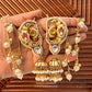 Devika Gold Plated Fusion Kanphool Jhumkas with Kaanchain