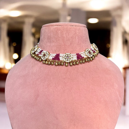 Rani Rajwadi Gold Plated Jewellery Set