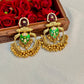 Amrita Gold Plated Ghungroo Chandbali Earrings
