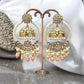 Two in One Noor Kundan Chandbalies with Detachable Jhumkas