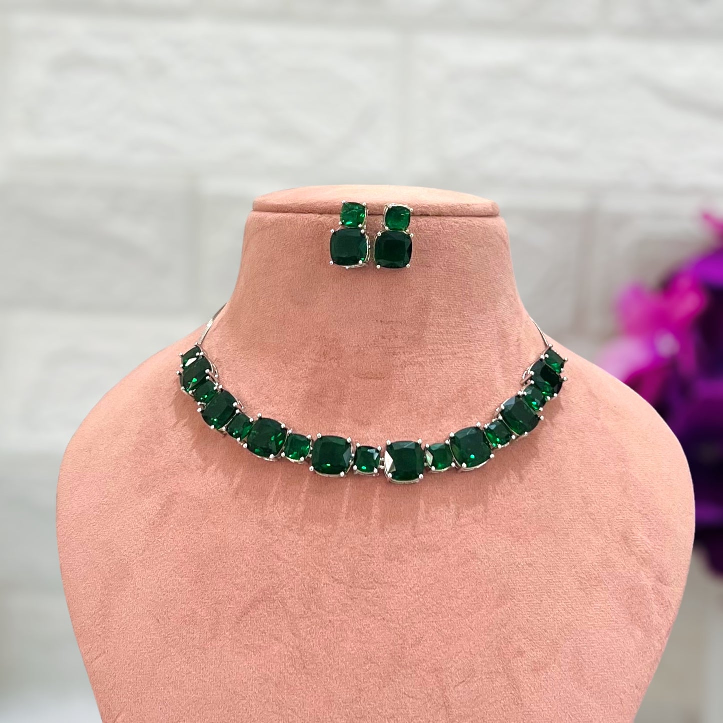 Emerald Green Mia Jewellery set