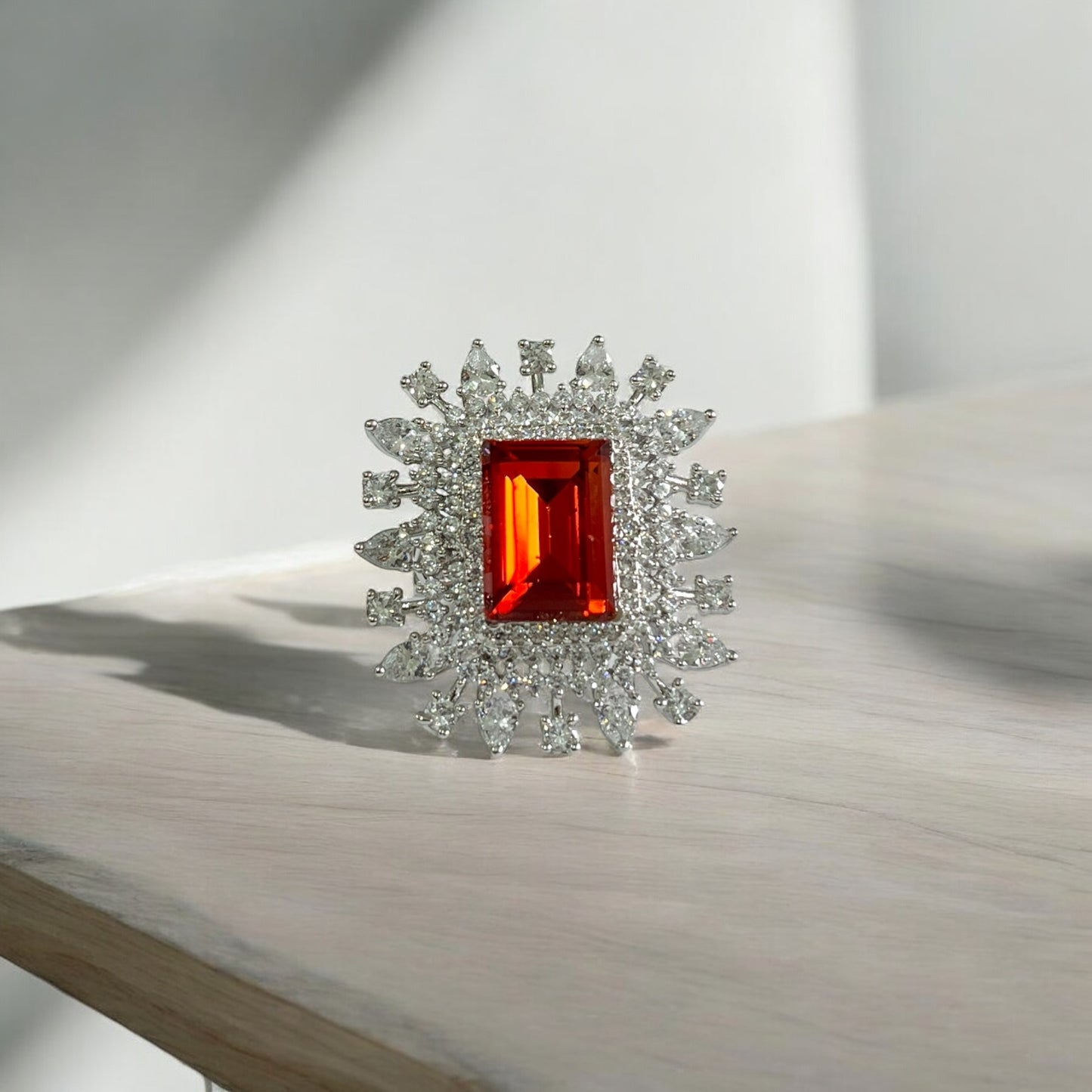 Naira Silver Plated Finger Ring
