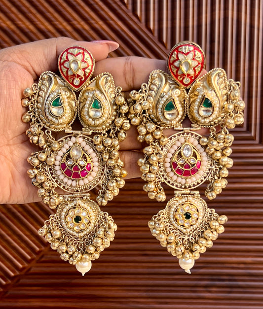 Iraa fusion Gold plated earrings