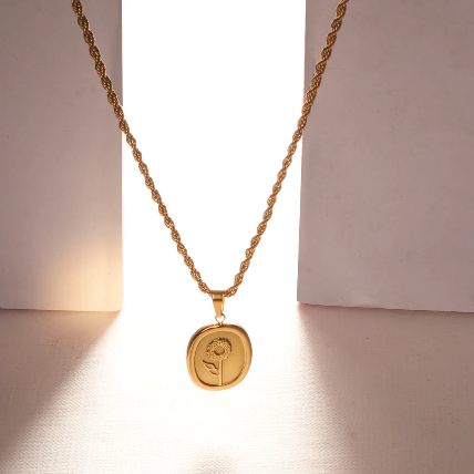 Sunflower Gold Plated Necklace