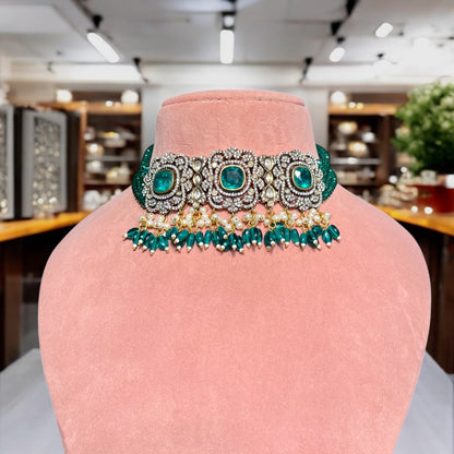 Parineeti Victorian American Diamond Jewellery Set