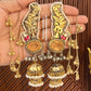 Paroo Gold Plated Ear cuff Jhumkas with Ear Chain