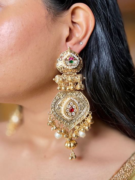 Prachi 18k Gold Plated Ghungroo Earrings