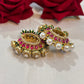 Aamara Polki Kundan Hoops Earrings