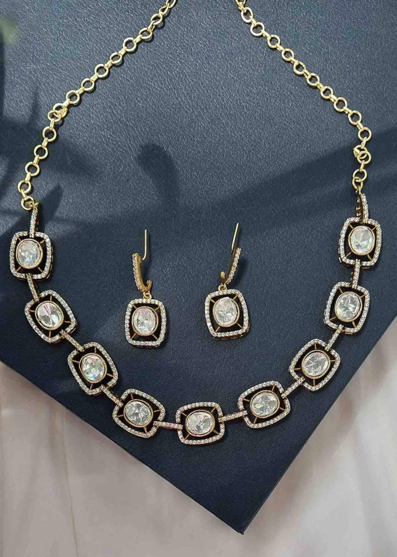 Anandi Polki Kundan Jewellery Set