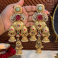 Aamara Gold Plated Earrings with Doublet Stone