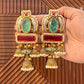 Maahi Gold Plated Earrings with Doublet Stone