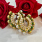 Aamara Polki Kundan Hoops Earrings