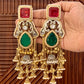 Swarna Gold Silver Plated Kashmiri Fusion Earrings