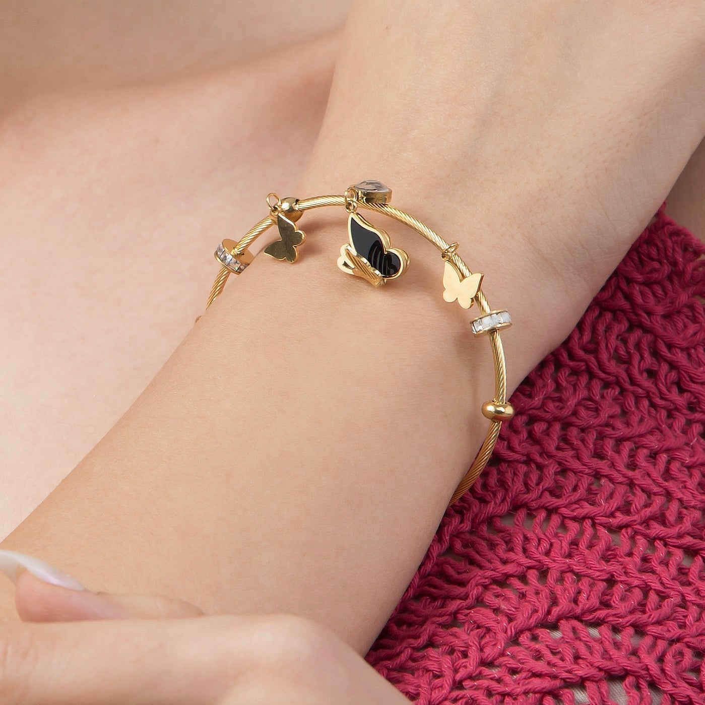 Butterfly gold Plated bracelet