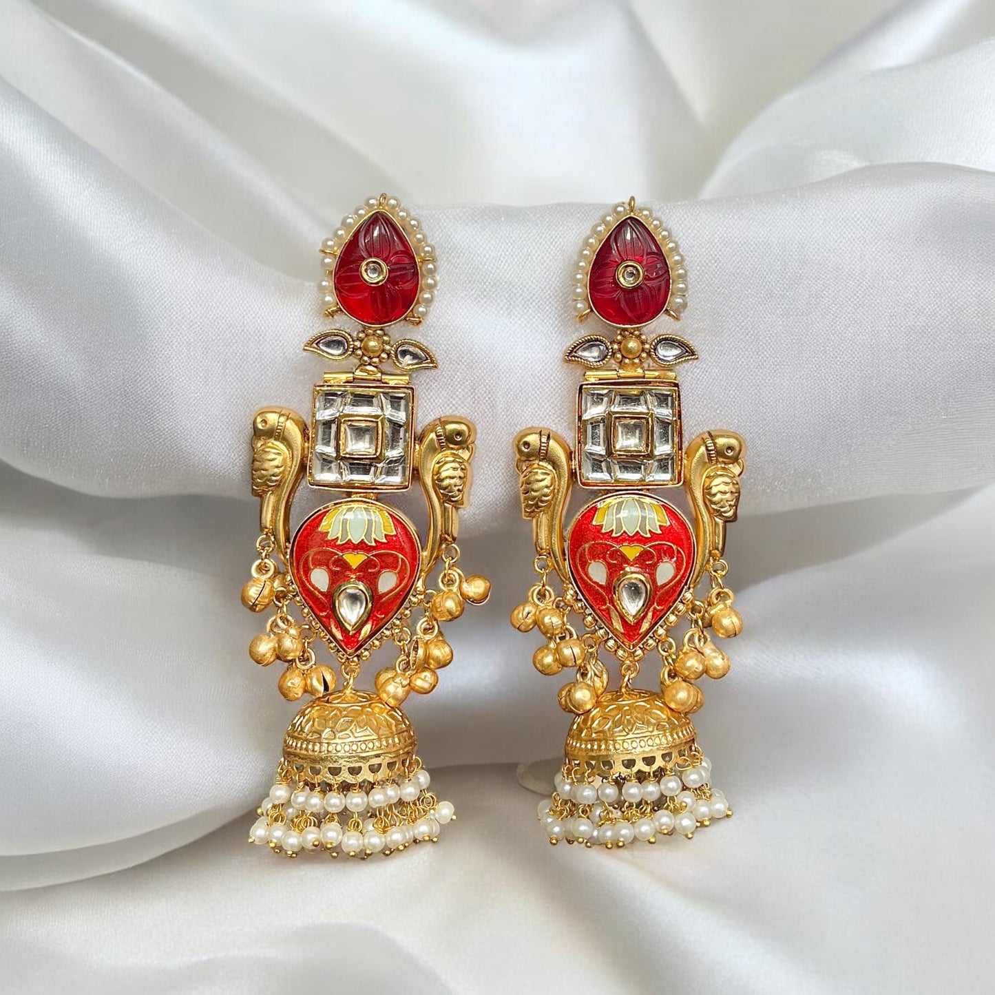 Minakshi Fusion Ghungroo Jhumkas