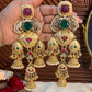 Aamara Gold Plated Earrings with Doublet Stone