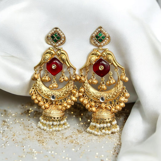 Devika Fusion Ghungroo Jhumkas