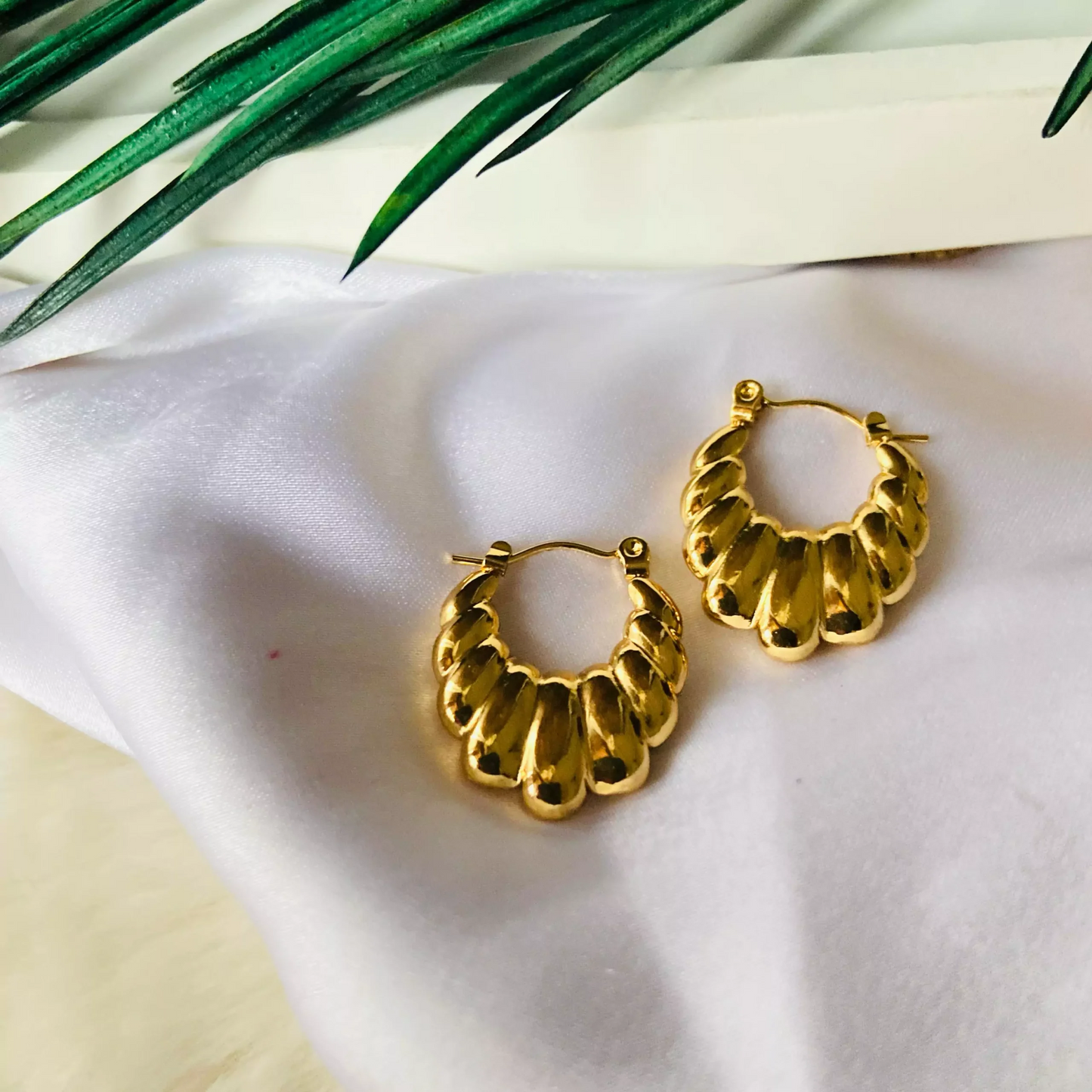 Croissant Gold Plated Earrings