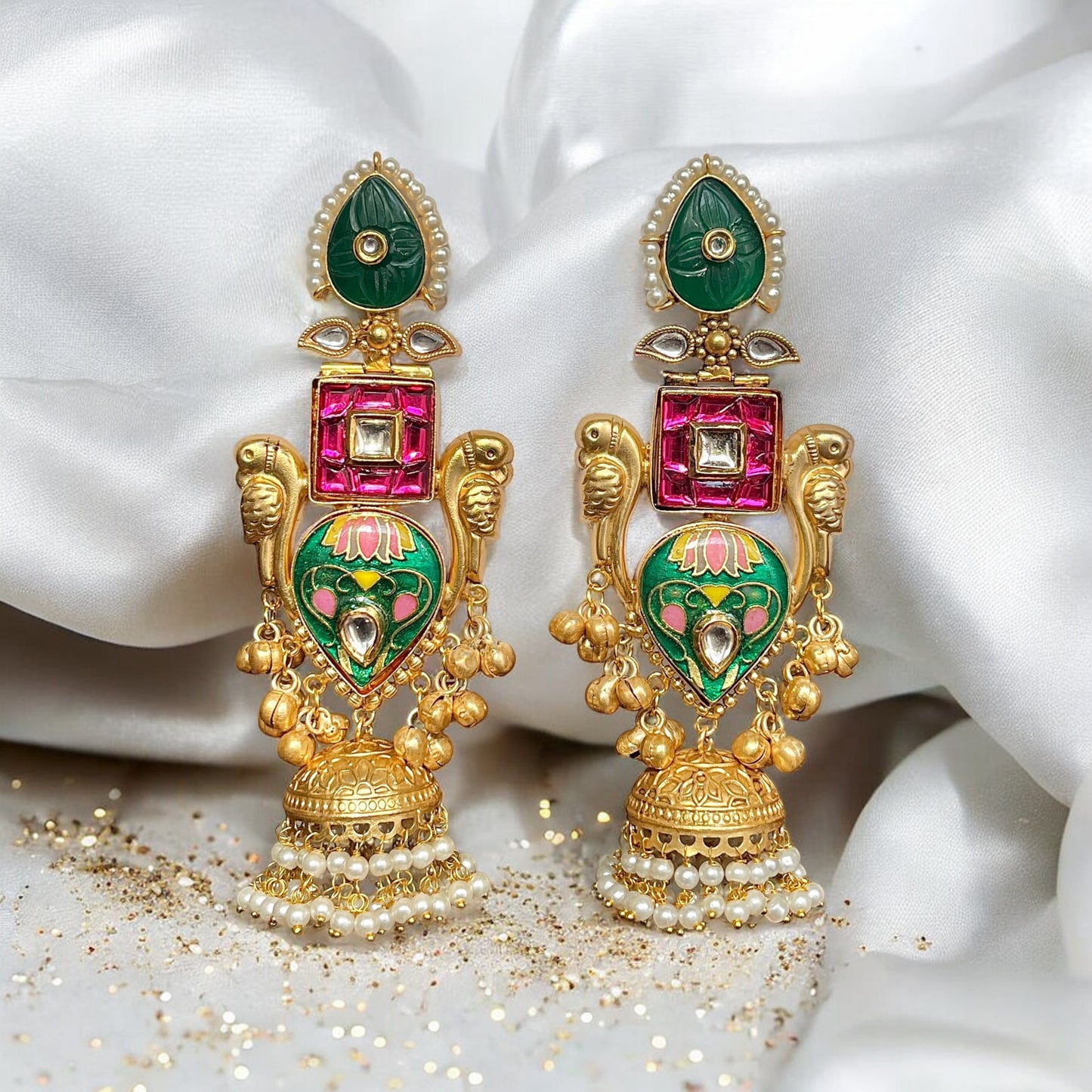 Minakshi Fusion Ghungroo Jhumkas