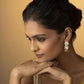 Meera Moissanite Kundan Hoops